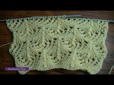 Видео: Мастер Класс - Ажурный УЗОР КОЛОКОЛЬЧИКИ. Вязание спицами с пошаговым описанием каждого ряда № 199