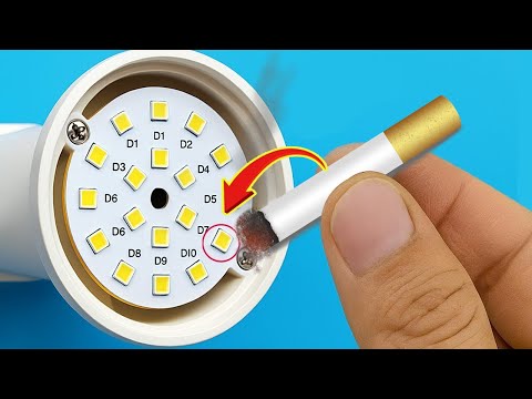 Видео: Миллионы людей не знают этот секрет: как починить лампочку с помощью всего одной сигареты.