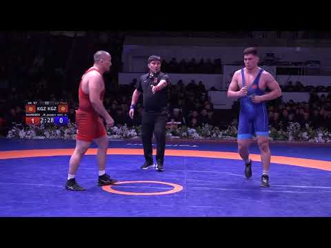 Видео: ГРЕКО-РИМСКАЯ БОРЬБА. Чемпионат Кыргызстана-2024. 97 кг 1\2 Бексултан Махмудов-Раймалы у.Нурманбет