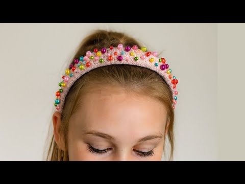Видео: Как связать крючком повязку на голову из бисера | Просто и красиво для начинающих