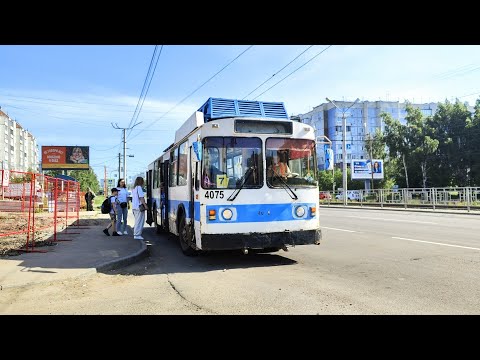 Видео: Троллейбус, маршрут №7 ЗиУ-682 (КВР Барнаул) б.4075 (02.06.2025) Барнаул