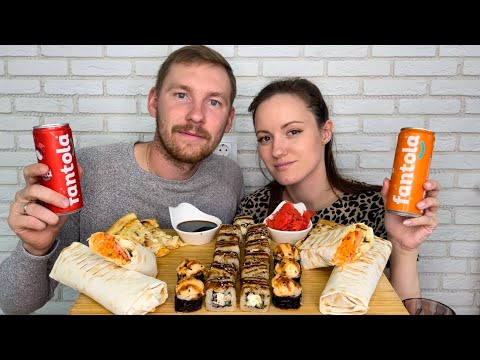 Видео: МУКБАНГ ПИЦЦА  гавайская РОЛЛЫ горячие запеченные ШАУРМА MUKBANG PIZZA ROLLS SHAWARMA