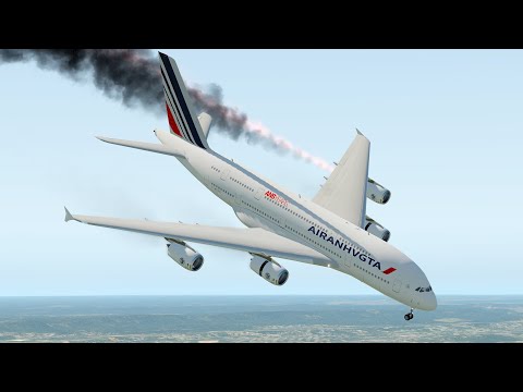 Видео: Самый тяжелый в мире пилот A380 разбился сразу после взлета | XP11