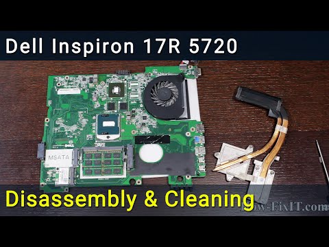Видео: Dell Inspiron 17R 5720 Разборка, чистка вентилятора от пыли и замена термопасты