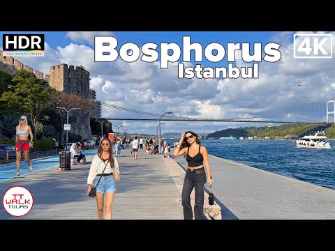 Видео: Пешеходная экскурсия по Босфору, Стамбул | 4К HDR