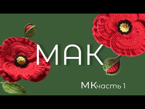 Видео: Мастер класс по вязанию МАКА крючком I часть 1