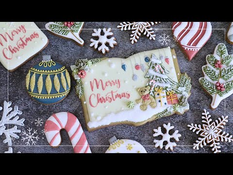 Видео: Печенье с рождественскими сюжетами и табличками] Как их сделать｜День рождения｜Рождество