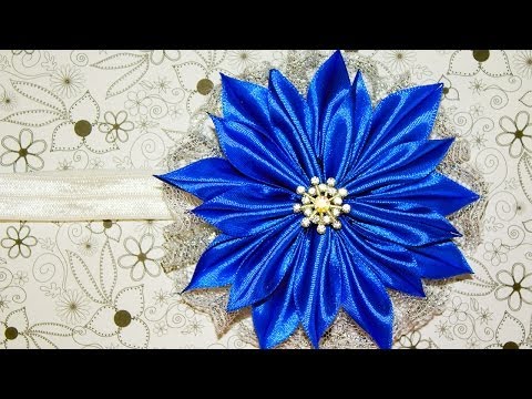 Видео: НОВИНКА!!! Георгин Канзаши - Новый лепесток