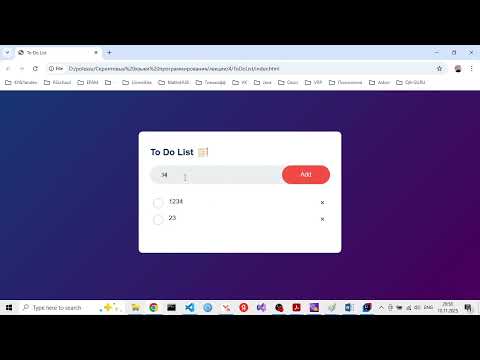 Видео: Создание веб-приложения "Список дел"