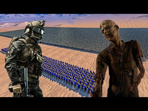 Видео: АСМР 100 СОЛДАТ VS 3000 ЗОМБИ