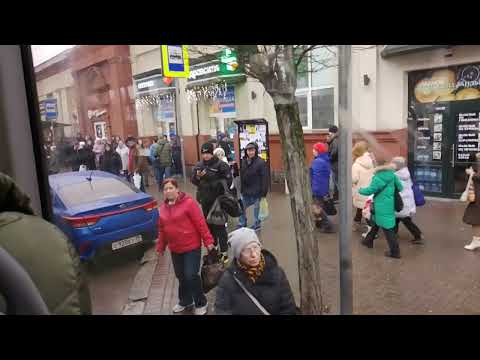 Видео: КАЛИНИНГРАД 2024: от ул. Гагарина на автобусе до Южного вокзала - 28 декабря 2024
