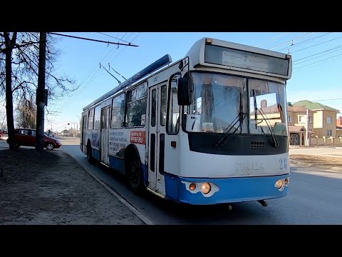 Видео: Костромской троллейбус, маршрут №7 (м-н Черноречье - Троллейбусное депо)