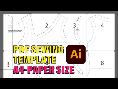 Видео: Как создать PDF-шаблон для шитья на бумаге формата А4 для E-Patterns