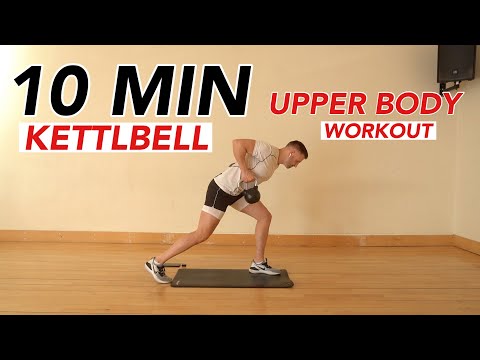 Видео: 10 МИН. Мощная тренировка верхней части тела с гирей (одна гиря)