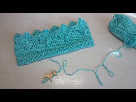 Видео: Повязка корона. Knitting Crown.