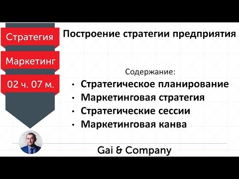 Видео: Стратегическое планирование и маркетинговая стратегия