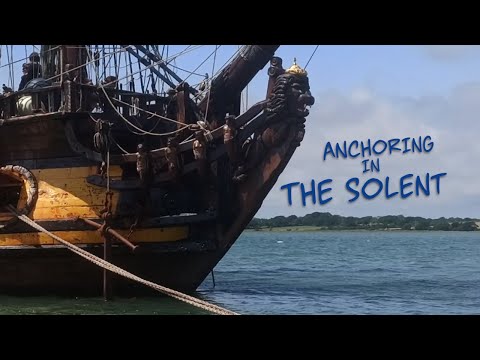 Видео: Frigate SHTANDART. Anchoring in The Solent. Фрегат «Штандарт» на якорной стоянке в проливе Солент.