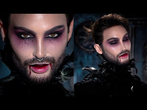 Видео: Гламурный вампирский макияж на Хэллоуин