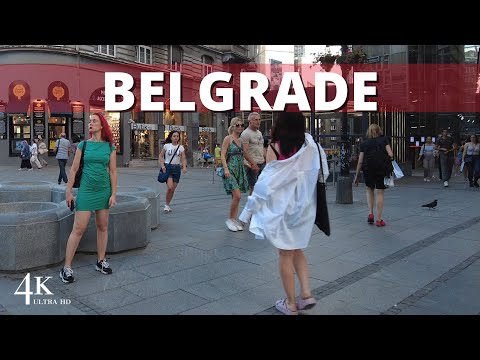 Видео: [4K 🇷🇸] Жаркий Белград 2023 Пешеходная прогулка  по центру города