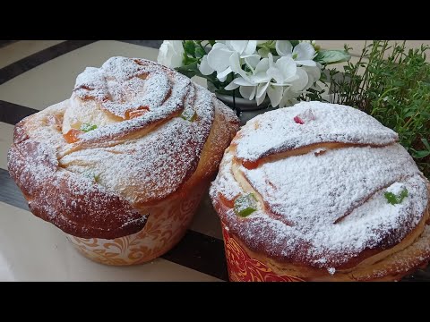 Видео: Пасхальный кулич  .Очень красивый и очень вкусный.