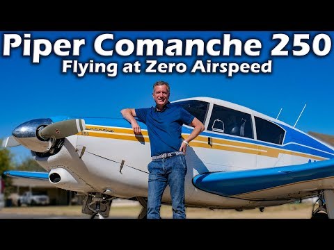 Видео: Piper Comanche 250 — полет на нулевой скорости