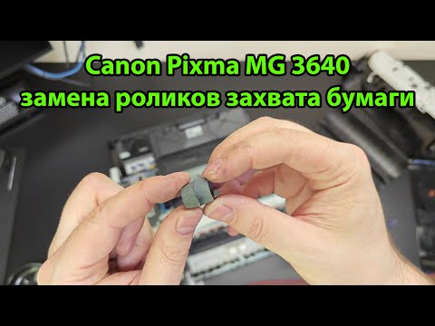 Видео: Canon Pixma MG3640 замена роликов захвата бумаги