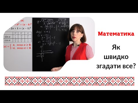 Видео: Математика. Як швидко згадати все