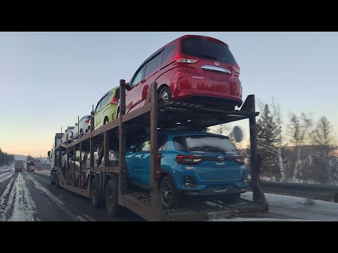 Видео: Ч2 Ix25 Зимний перегон Hyundai из Благовещенска в Анапу. Обклейка морды и старт.