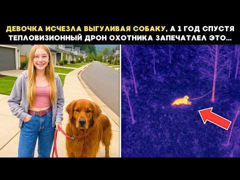 Видео: Девочка исчезла выгуливая собаку, а 1 год спустя тепловизионный дрон охотника запечатлел это...