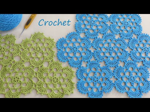Видео: Очень просто! Цветочные мотивы ВЯЗАНИЕ КРЮЧКОМ для начинающих EASY Flower Pattern Crochet