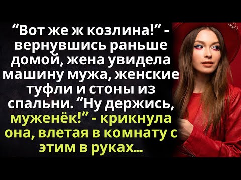 Видео: Вот же козлина - вернувшись раньше домой, жена увидела машину мужа, женские туфли и стоны из спальни