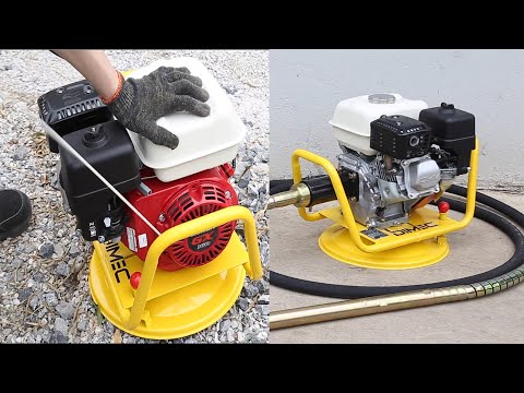 Видео: Строительная машина-бетонный вибратор