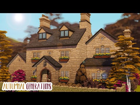 Видео: Осенний коттедж поколения 🍂...(Sims 4 Быстрая постройка)