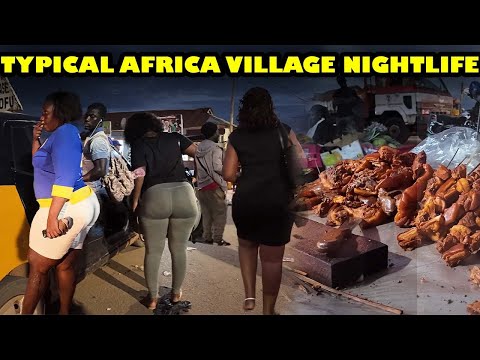 Видео: Ночная жизнь в Africa Village 🇬🇭 | Откройте для себя яркую ночную жизнь Кумаси в Гане #африка #ед...