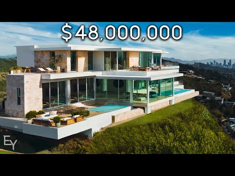 Видео: Путешествие по особняку на склоне Лос-Анджелеса за 48 мил. долларов с лучшими видами на Лос-Анджелес