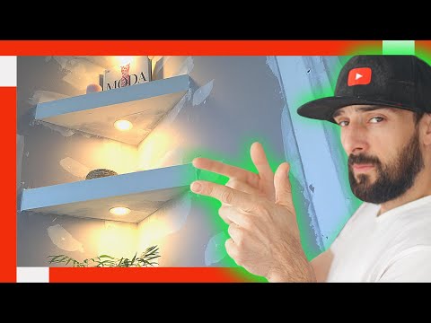 Видео: 🔥 Как сделать ПЛАДУРНУЮ ПОЛКУ в углу ⭕️ БЫСТРЫЙ И ПРОСТО Гипсокартон