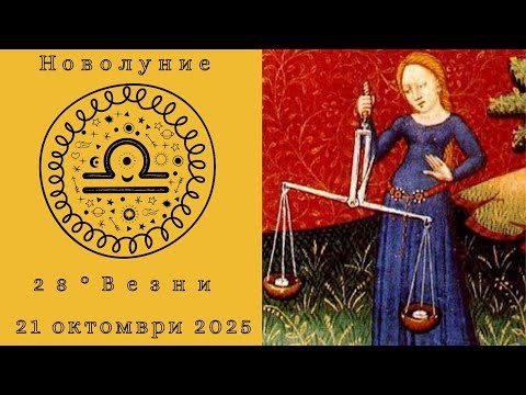 Видео: Новолунието във Везни ♎ 28°22' от 21 октомври 2025