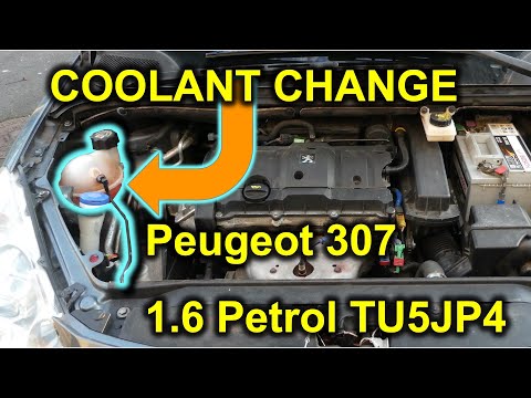 Видео: Замена охлаждающей жидкости/антифриза Peugeot 307 (2008; 1.6 бензин; TU5JP4; рестайлинг/фейслифтинг)
