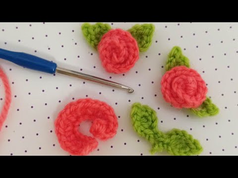 Видео: Мини роза крючком за 5 минут/rose crochet/rosa häkeln