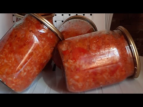 Видео: Овощной салат с рисом \ консервация на зиму салата с рисом