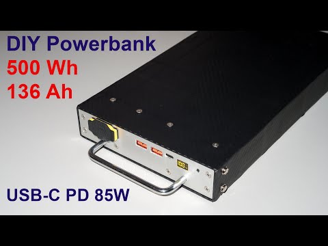 Видео: DIY Powerbank для ноутбука на 500Wh / 136 000 mAh