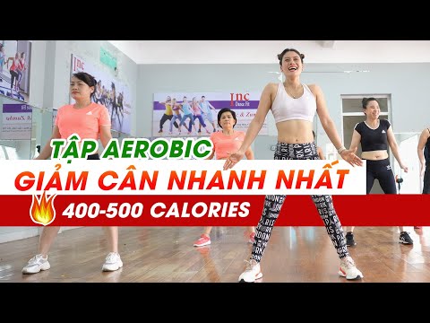 Видео: Аэробные упражнения Быстрая потеря веса | Сжечь 400 - 500 калорий ✅ Aerobic Inc