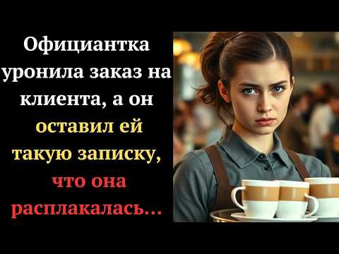 Видео: ОФИЦИАНТКА уронила заказ на БОГАТОГО клиента, а он оставил ей такую записку, что она расплакалась…