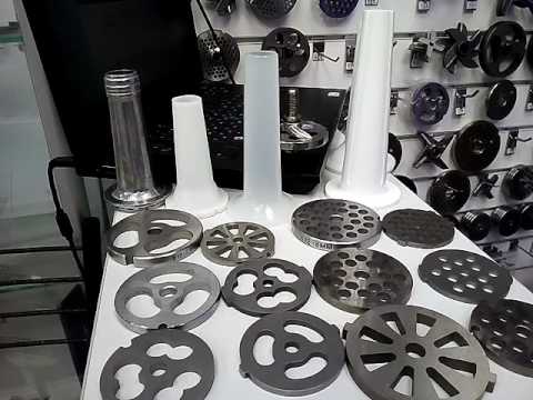 Видео: Насадки мясорубки приготовления колбасы | сосиски