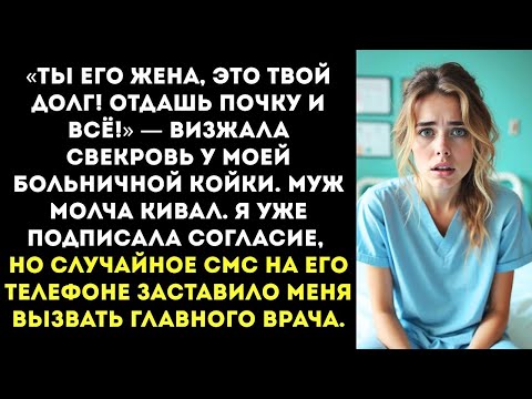 Видео: «Ты обязана отдать почку моему сыну!» — кричала свекровь, пока я лежала в больнице.