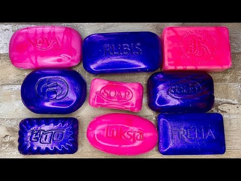 Видео: ASMR SOAP| Cutting colored soaр | Soap Carving| Резка крашенного мыла