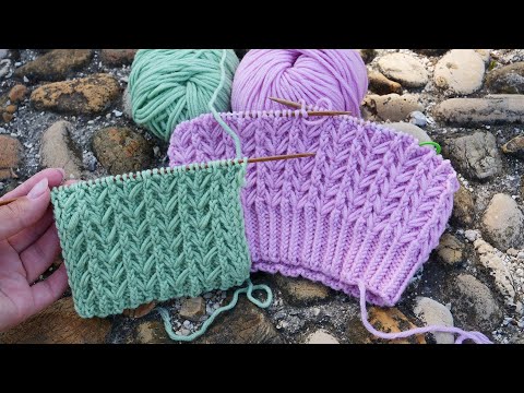 Видео: Узор «Бамбук» спицами 🎋 «Bamboo» knitting pattern
