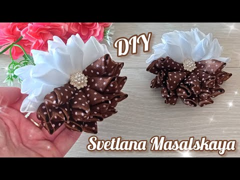 Видео: Восхитительные бантики в горошек из атласной ленты/diy/Adorable satin ribbon polka-dot bows