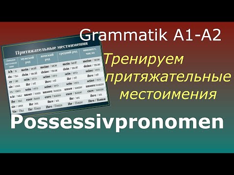 Видео: Possessivpronomen /Притяжательные местоимения в упражнениях