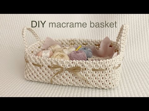Видео: DIY | macrame basket | корзина макраме